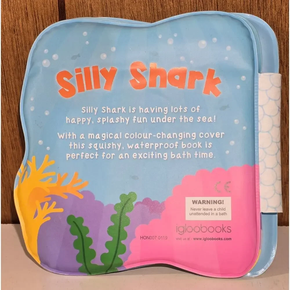 Silly Shark Bath Book Color Changing Waterproof Squishy Baby Toddler Toy